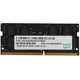 Apacer ES.16G21.GSH Memoria RAM DDR4 16GB SODIMM 3200MHz CL22 1.2V para Portátil, Ahorro Energía